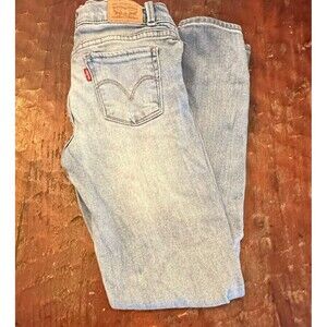 Levi's 710 Super Skinny Juniors 14 Regular Mid Rise Medium Wash Blue Jeans C13